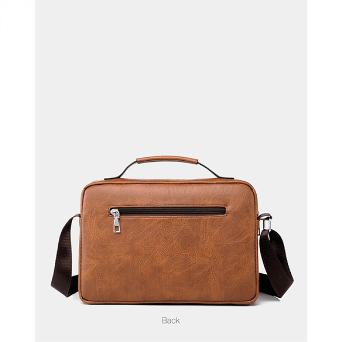 Men’s Pu Leather Shoulder Bag (brown shape )