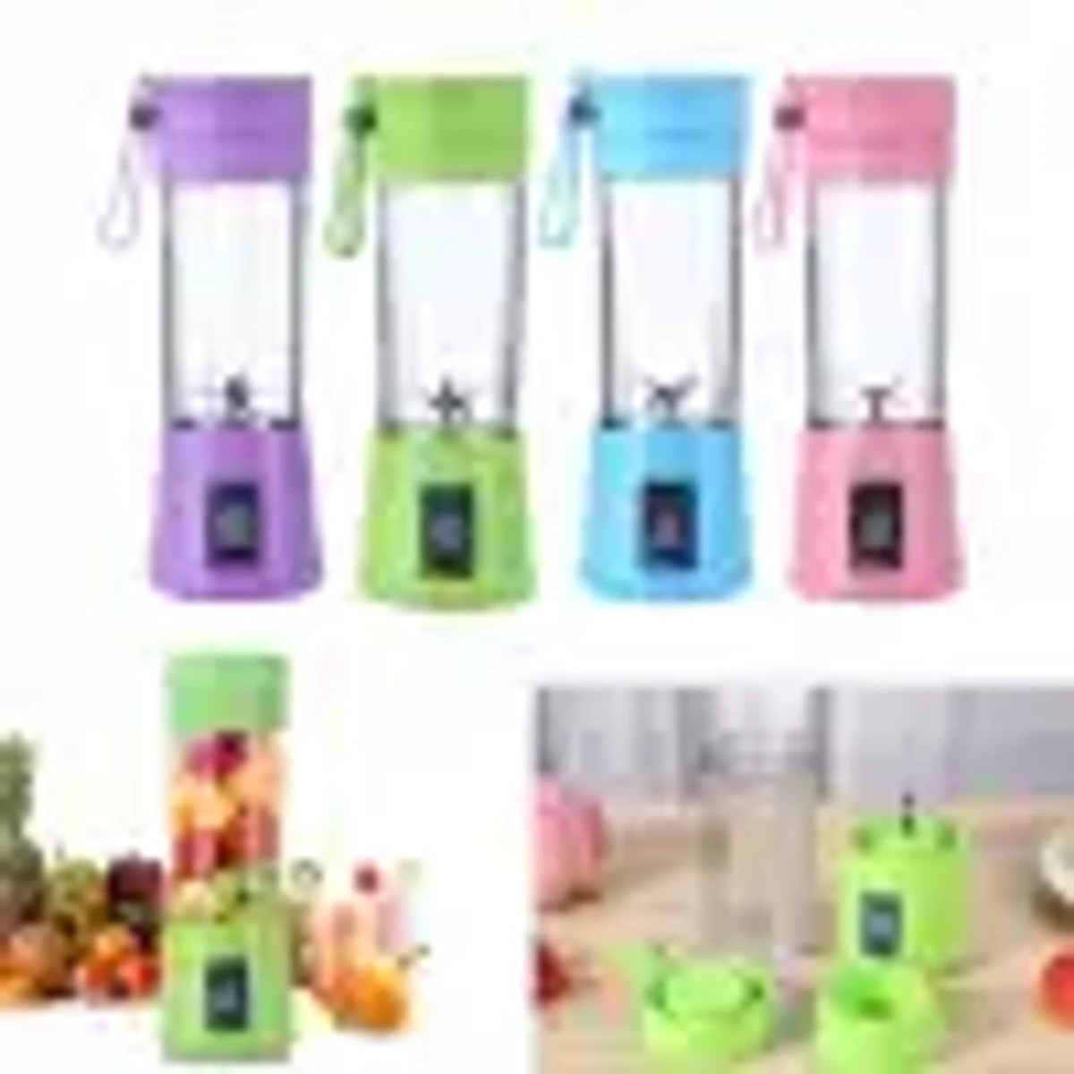 Portable Electric Blender 380ML Smart Home Fruit Juicer Machine Vegetable Juice Mixer USB Rechargeable Food Processor Cup